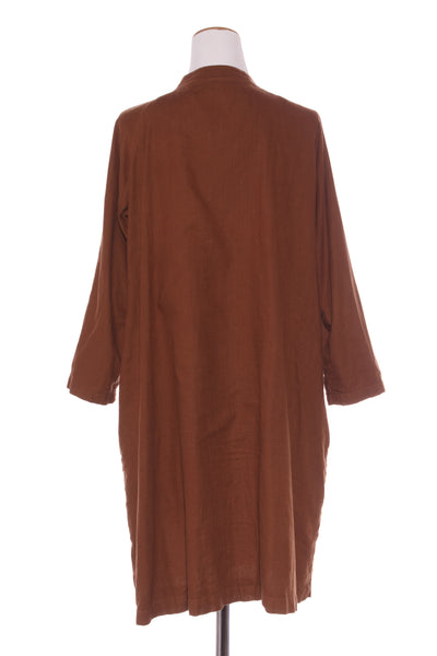 SARAH JANE - Chocolate cotton duster coat/dress! 14