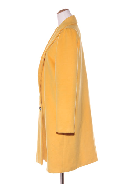 DAVID POND - Gorgeous yellow wool coat! 10-12