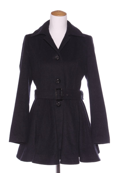 FOREVER NEW - Wool rich belted swing coat - Navy! 12