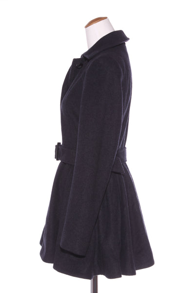 FOREVER NEW - Wool rich belted swing coat - Navy! 12