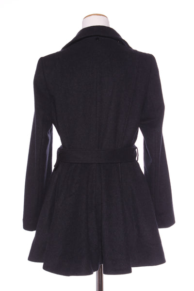 FOREVER NEW - Wool rich belted swing coat - Navy! 12