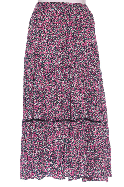 LITTLE PARTY DRESS - Magenta floral midi skirt! 12