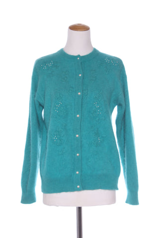 KATIES - Angora blend embellished floral knit cardi! 12