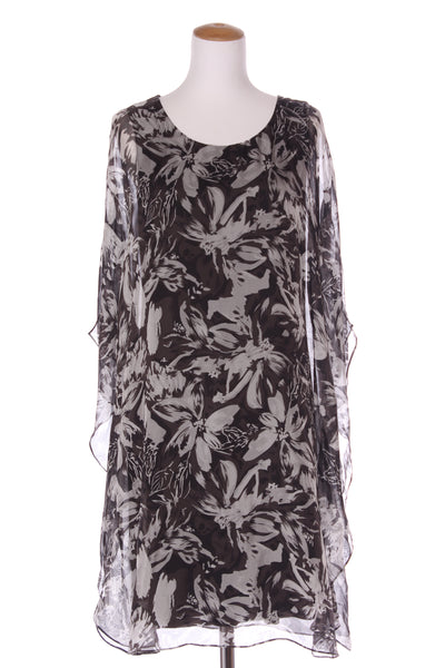 BLUE ILLUSION - Silk lined kaftan dress! 10-12