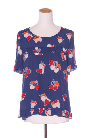 ANDREA MOORE - Fruity print ruffle top! 12
