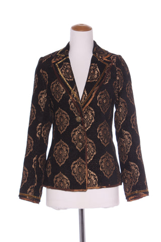 PETRENA "Jackie O" bronze brocade jacket! 8