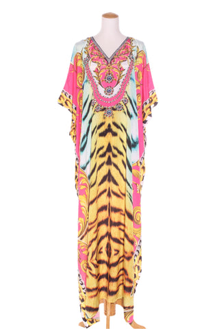 SAKHEE - Embellished Tiger stripe maxi kaftan! 10-18