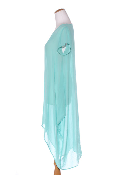 REPERTOIRE (NZ) "Tattoo" sheer dress - Sea foam! 8-12