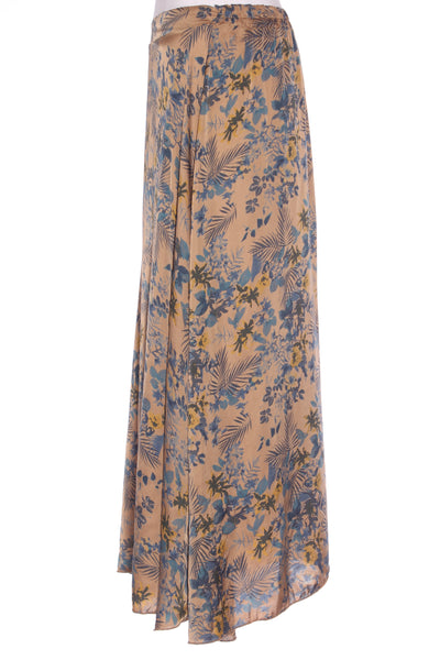 JOHANNA (ITA) Viscose satin floral maxi skirt! 8-10