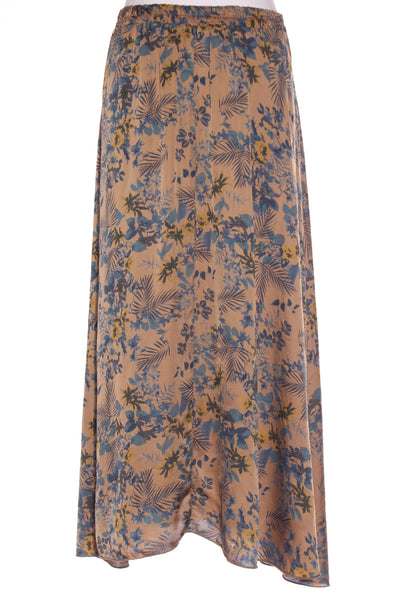 JOHANNA (ITA) Viscose satin floral maxi skirt! 8-10