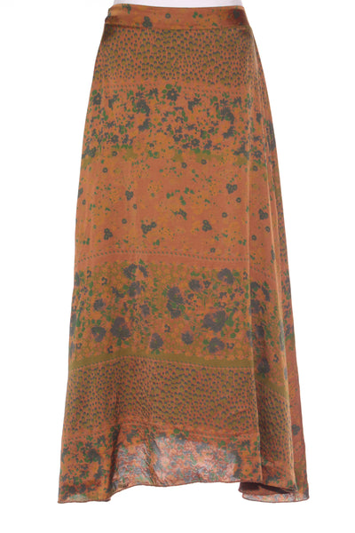 JOHANNA (ITA) Viscose satin floral maxi skirt! 8-10