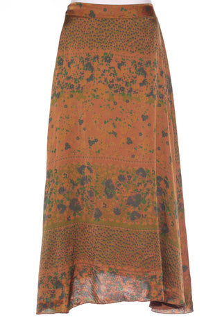 JOHANNA (ITA) Viscose satin floral maxi skirt! 8-10