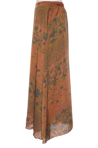 JOHANNA (ITA) Viscose satin floral maxi skirt! 8-10