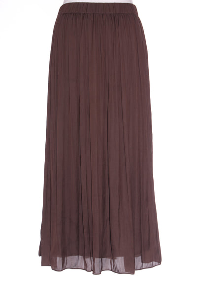 WITCHERY - Chocolate pleated satin maxi skirt! 8