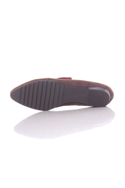 VALERIA GROSSI - Chocolate suede leather loafers! 39