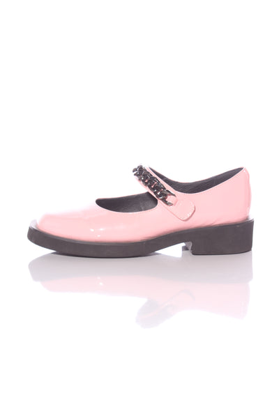 MINX "Mary Chain" pink patent shoes! 38
