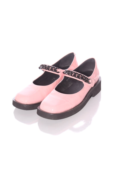 MINX "Mary Chain" pink patent shoes! 38