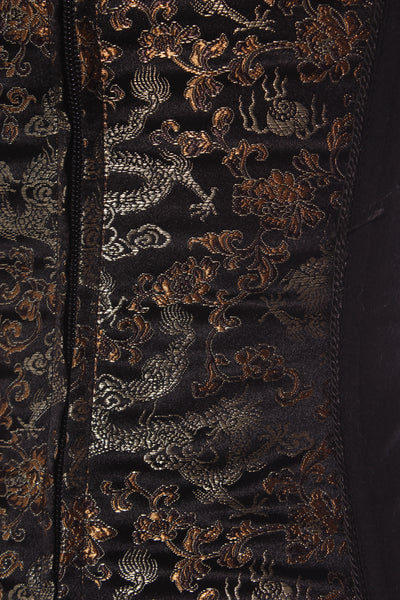 TRIP - Metallic dragon brocade corset! 10