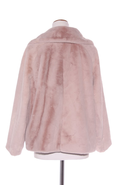 H&M - Blush faux fur jacket! 14-16