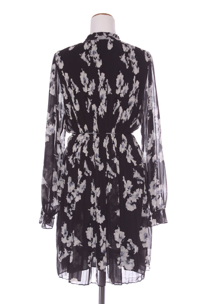 WITCHERY - Navy floral pleated dress! 14