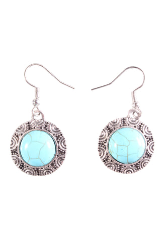 NEW - Turquoise disc earring!