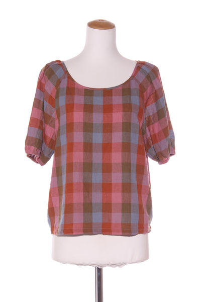 PRINCESS HIGHWAY - Linen blend check top! 12