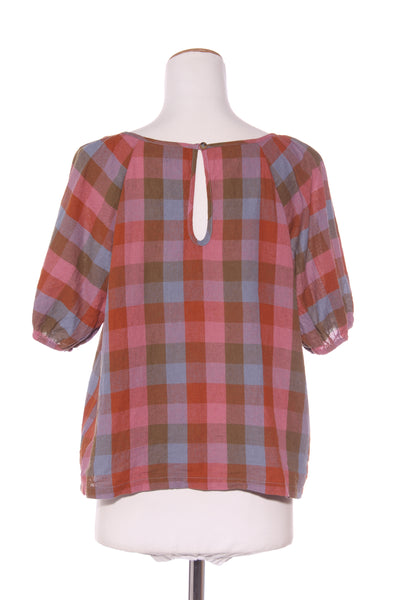 PRINCESS HIGHWAY - Linen blend check top! 12
