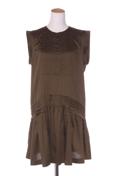 MINERAL - Pintuck detail cotton dress - Khaki! 14
