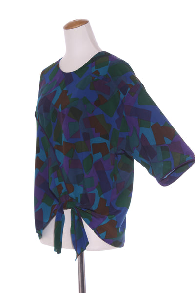 DAVID CARMODY (NZ) Geo print vintage top! 12-14