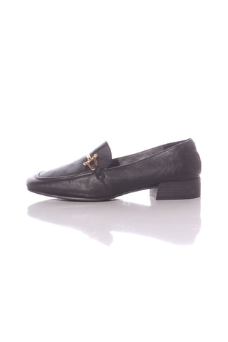 CLARKS - Gold horsebit leather loafer! 41
