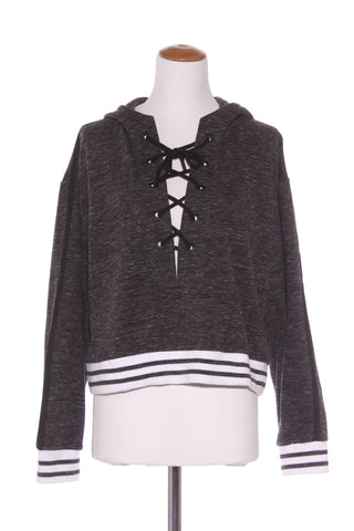 DECJUBA - Stripe trim crop hoodie! 14-16