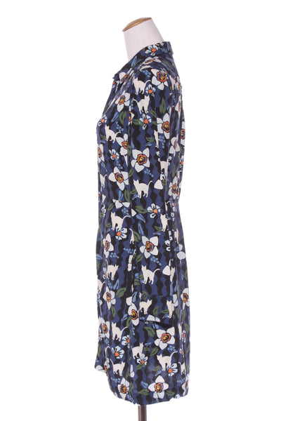 TOPSHOP - Cat + floral print shirt dress! 12