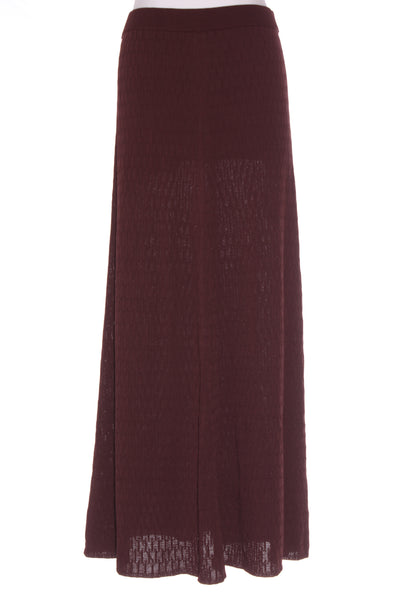 STATE OF PLAY - Patterned knit maxi skirt - Dark Choc! 12