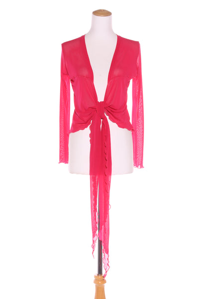 DAVID POND (NZ) Pink mesh cardi! 14