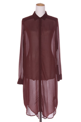 MAX - Viscose sheer shirt dress/duster - Cocoa! 12