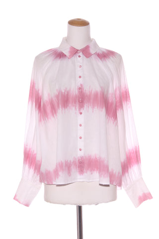 DECJUBA - Linen blend tie dye billow sleeve shirt! 10-12
