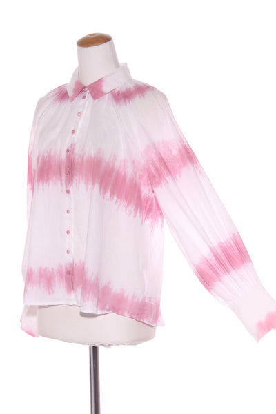 DECJUBA - Linen blend tie dye billow sleeve shirt! 10-12