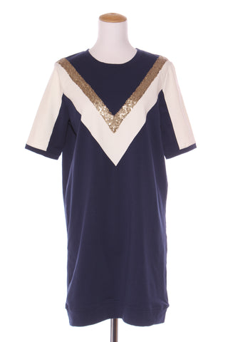 AUGUSTINE- Sequin navy + cream dress! 12