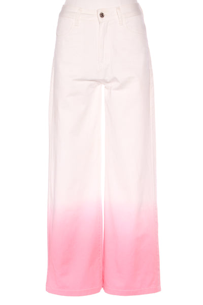 WHITE FOX - Pink & white ombre wide leg jean! 10