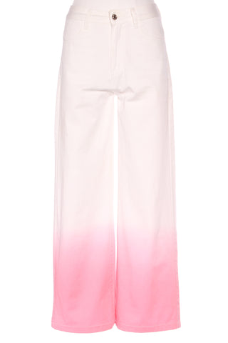 WHITE FOX - Pink & white ombre wide leg jean! 10