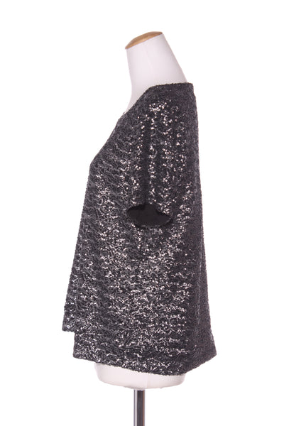 MAX - Heavy sequin top - Pewter! 12