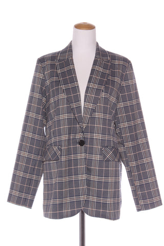 ZOE KRATZMANN - Navy/tan plaid blazer! 12