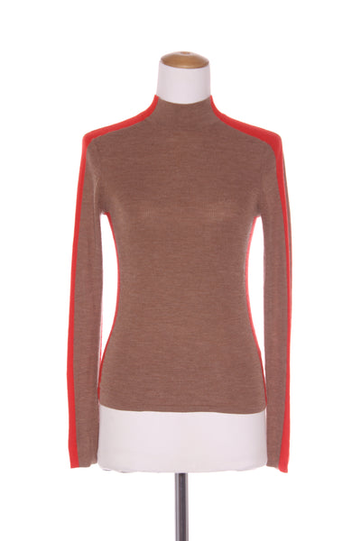 MAX - Merino knit jumper - Brown/red! 10-12