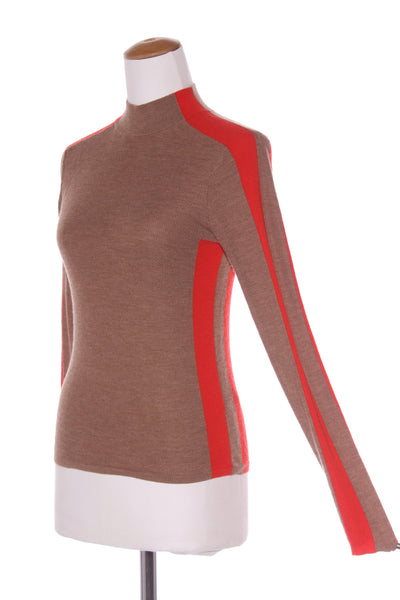 MAX - Merino knit jumper - Brown/red! 10-12