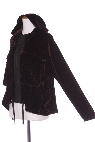 FOIL - Lush velvet hooded jacket - Brown! 10-14