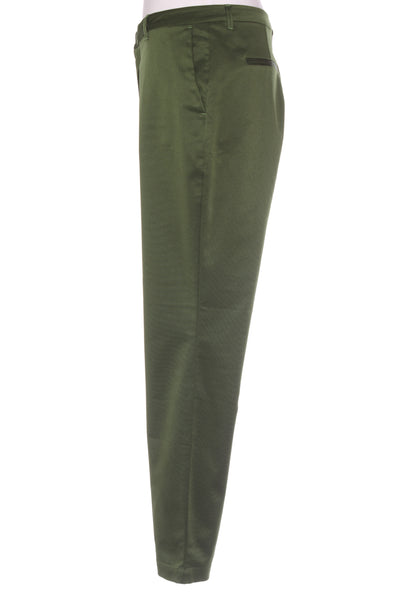 ELK - Satin twill straight trouser - Moss green! 14