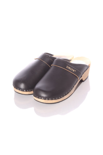 SIMSON - Leather + wooden clogs! 39