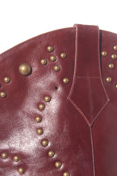 G VILL - Vintage studded leather boots! 37