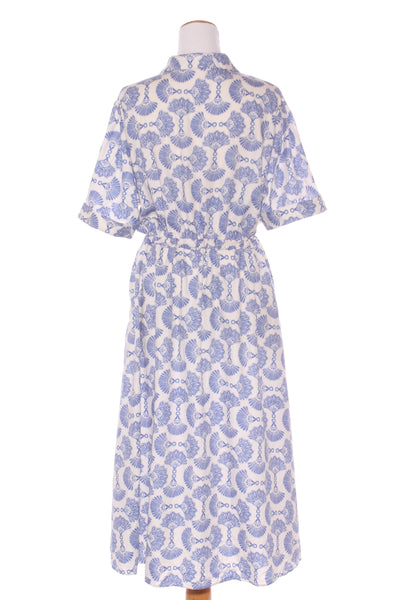 AMAYA - Fan print midi dress! 16