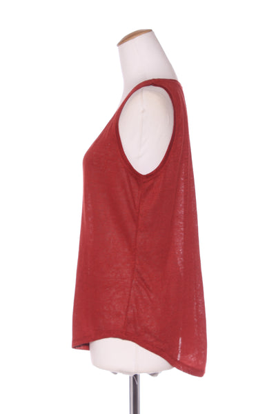 COUNTRY ROAD (LN) Scoop neck linen knit tank - Rust! 14